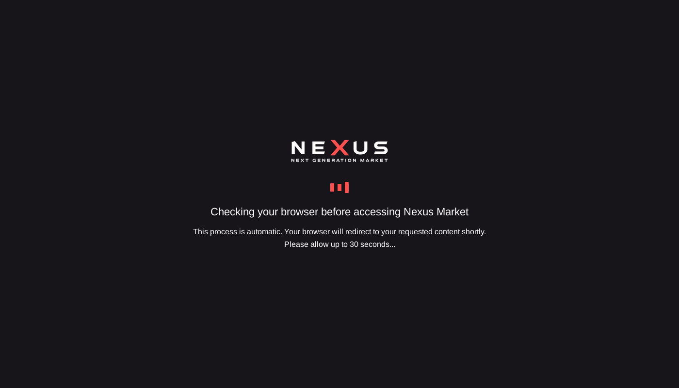 DDoS Protection Screen of Nexus Market Mirror